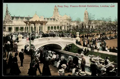 AK London, Franco-British Exhibition 1908, Busy Day