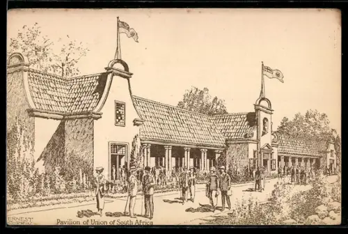 Künstler-AK British Empire Exhibition 1924, Pavilion of Union of South Africa
