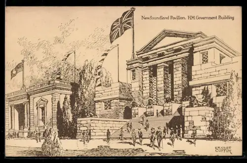 Künstler-AK British Empire Exhibition 1924, Newfoundland Pavilion