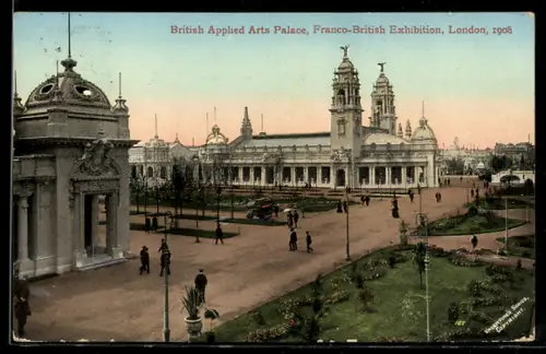 AK London, Franco-British Exhibition 1908, British Applied Arts Palace