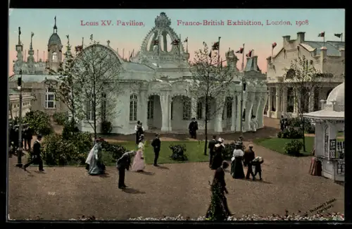 AK London, Franco-British Exhibition 1908, Louis XV. Pavilion