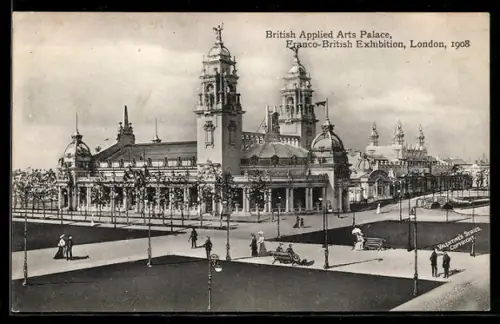 AK London, Franco-British Exhibition 1908, British Applied Arts Palace