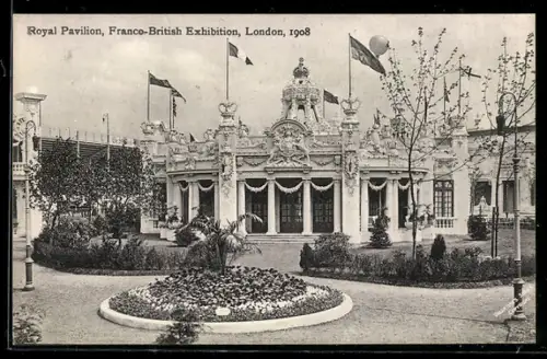 AK London, Franco-British Exhibition 1908, Royal Pavilion