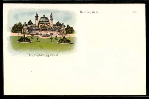 Lithographie Berlin, Gewerbe-Ausstellung, Ausstellung-Palast