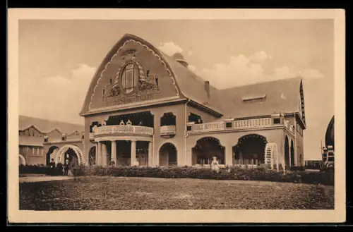 AK Leipzig, Internationale Baufachausstellung mit Sonderausstellungen 1913, Bayerische Bierhalle, Entw. v. H. Kunze