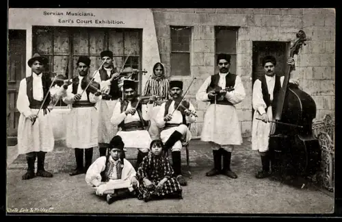 AK London, Earl`s Court Exhibition, Servian Musicians