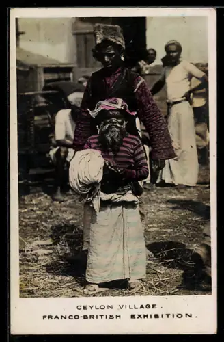 AK London, Franco-British Exhibition 1908, Ceylon Village