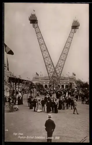 AK London, Franco-British Exhibition, Flip-Flap