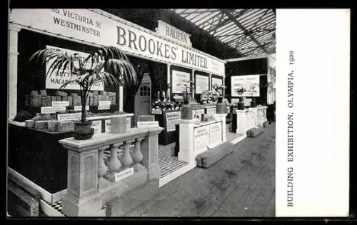AK London, Building Exhibition 1920, Olympia, Brookes` Limited