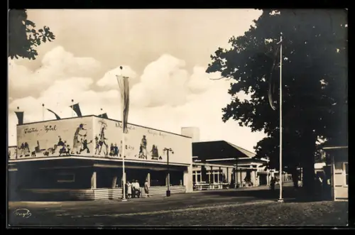 AK Dresden, Jahresschau Deutscher ARbeit 1927, Das Papier, Vergnügungspark in der Teilansicht