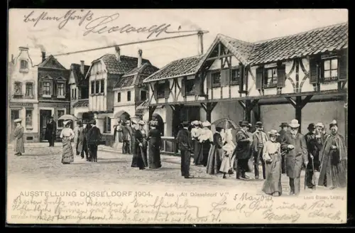 AK Düsseldorf, Ausstellung 1904, Alt Düsseldorf V.