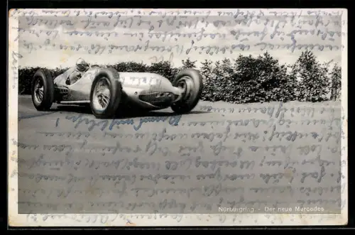AK Mercedes Rennwagen auf dem Nürburgring