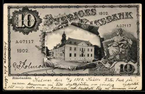 AK Stockholm, Geldschein 10 Kronor, Riksbanken