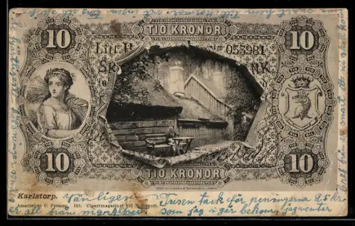 AK Karlstorp, Geldschein 10 Kronor
