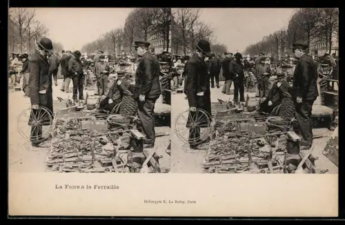 AK Paris, Boulevard Richard-Lenoir, La Foire à la Ferraille, Antiquitätenhandel