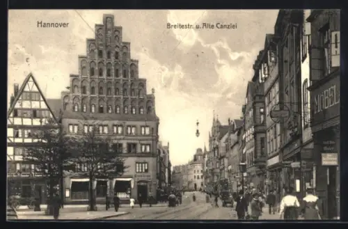 AK Hannover, Breitestrasse und Alte Canzlei