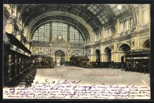 AK Frankfurt a. M., Hauptbahnhof-Vestibül