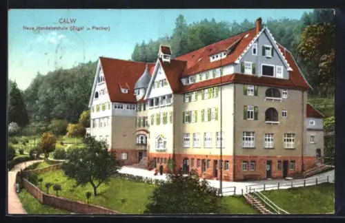 AK Calw, Neue Handelsschule, Zügel u. Fischer