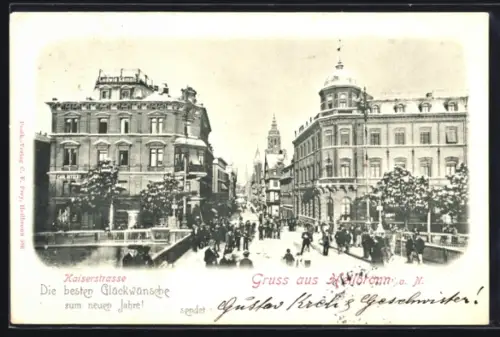 AK Heilbronn a. N., Partie in der Kaiserstrasse