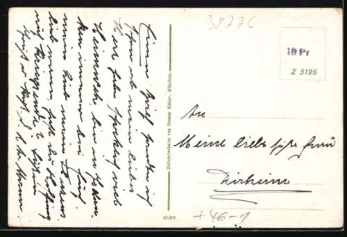 AK Dresden, Postplatz mit Strassenbahnen