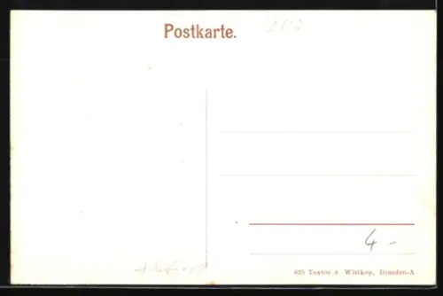 AK Dresden, Postplatz mit Strassenbahnen