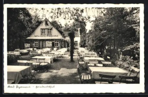 AK Bad Pyrmont, Kaffeegarten Friedenthal, Bes. G. Freckmann