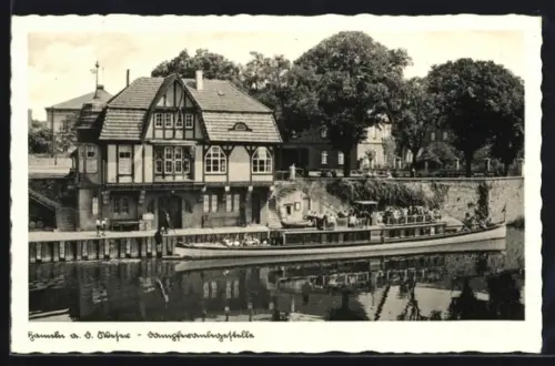 AK Hameln an der Weser, Dampferanlegestelle