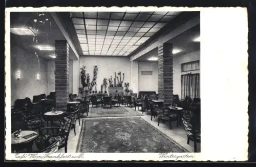 AK Frankfurt a. M., Café Wien, Wintergarten, An der Hauptwache