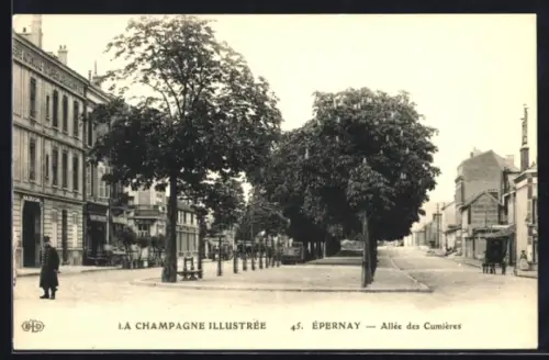 AK Épernay, Allée des Cumières