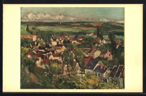 Künstler-AK Auvers-sur-Oise, Panorama, Paul Cezanne