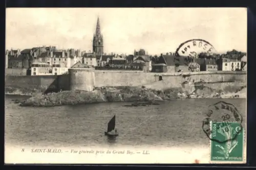 AK Saint-Malo, Vue generale prise du Grand Bey