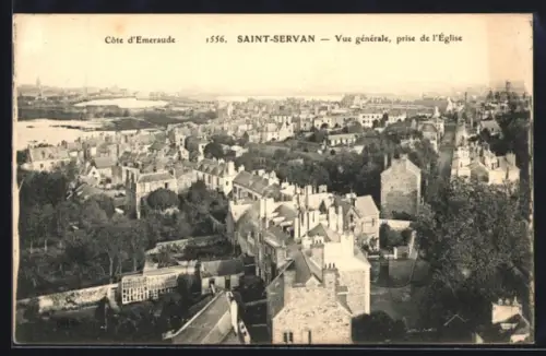 AK Saint-Servan /Cote d`Emeraude, Vue generale, prise de l`Eglise