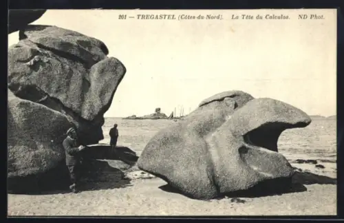 AK Tregastel /Cotes-du-Nord, La Tete du Calculos
