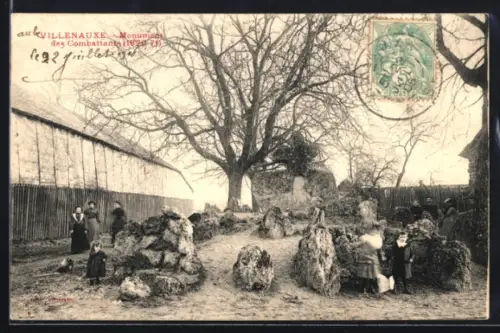 AK Villenauxe-la-Grande, Monument des Combattants