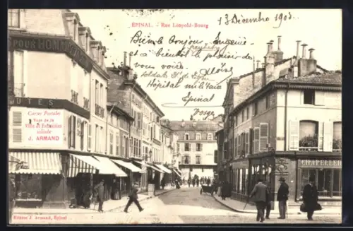 AK Épinal, Rue Léopold-Bourg