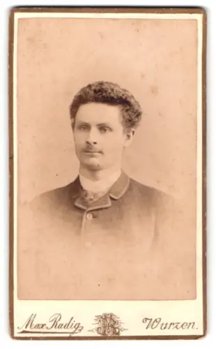 Fotografie Max Radig, Wurzen, Porträt eines jungen Mannes