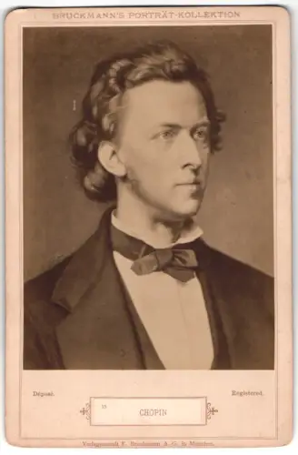 Fotografie Fr. Bruckmann, München, Chopin im Porträt nach einem Gemälde
