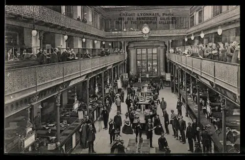AK Paris, Intérieur de la galerie principale du Crédit Lyonnais