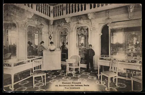 AK Paris, Vue intérieure du Diamant Francais, 15 Boulevard des Italiens