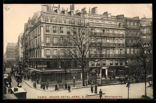 AK Paris, Grand Hôtel Doré, 3 Boulevard Montmartre