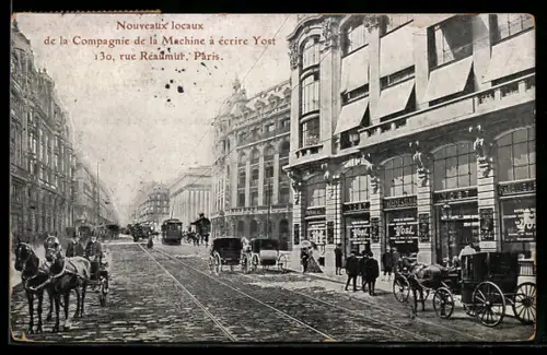 AK Paris, Nouveaux locaux de la Compagnie de la Machine à écrire Yost, 130, rue Réaumur