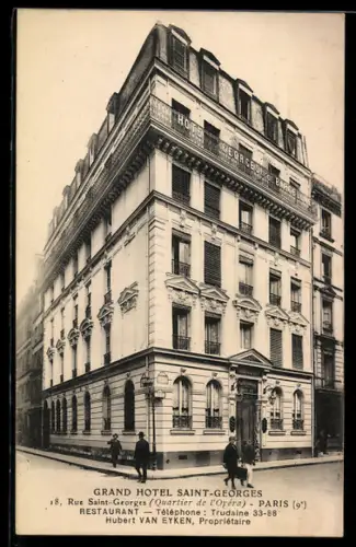 AK Paris, Grand Hotel Saint-Georges H. van Eycken, 18, Rue Saint-Georges