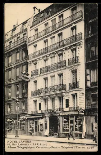 AK Paris, Hotel Cavour, 86, Rue Lafayette