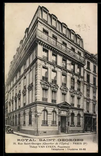 AK Paris, Hotel Royal Saint-Georges, 18 Rue Saint-Georges, Hotelansicht