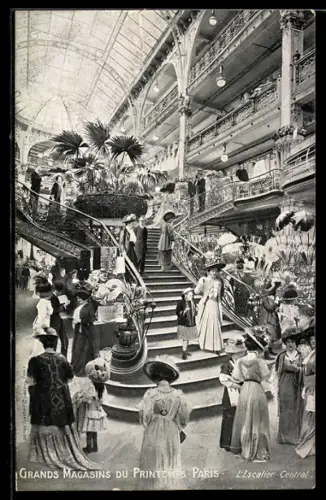 AK Paris, Grands Magasins du Printemps, L`Escalier Central