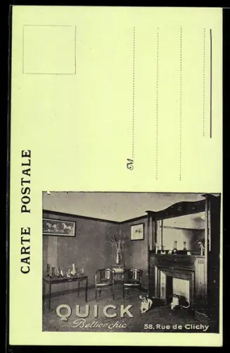AK Paris, Intérieur élégant de la Maison QUICK, 58 Rue de Clichy