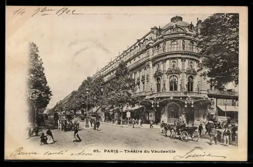 AK Paris, Théâtre du Vaudeville et animation urbaine