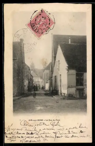 AK Gyé-sur-Seine, La Rue du Four