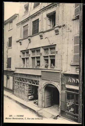 AK Vienne, Maison Renaissance, 7, Rue des Orfèvres