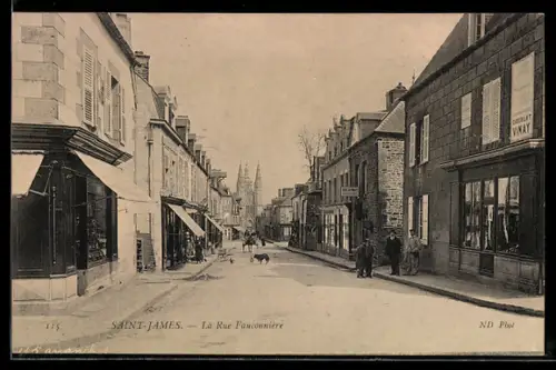 AK Saint-James, La Rue Fauconnière